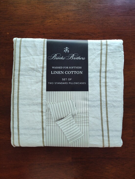 Brooks Brothers Other - NWT! Brooks Brothers Set Of 2 Linen Cotton Standard Pillowcases